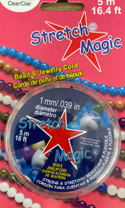 Stretch Magic - 1mm Clear Bead & jewellery cord