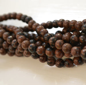 Mahogany Obsidian Beads