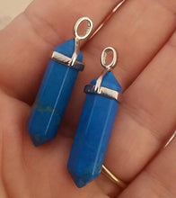 Load image into Gallery viewer, Dyed Blue Pointer Pendant