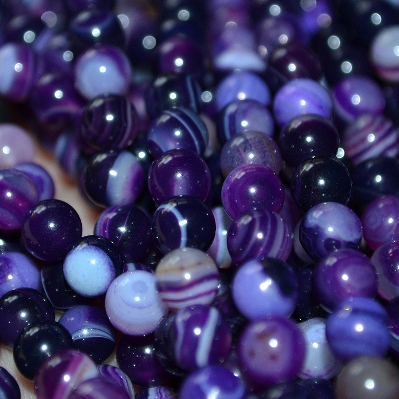 12mm Faceted Electroplated Stripe Agate Beads, Purple, Sold Per Pkg Of – Charms Beads Vendor - Foto 4
